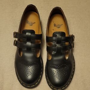 Dr. Martens Black Leather Mary Jane Shoes